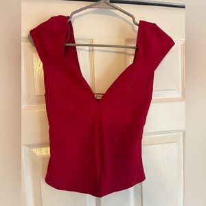 Free People Maroon/Red Duo Corset Cami